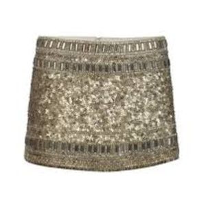 AllSaints Women's Metallic Devo Skirt